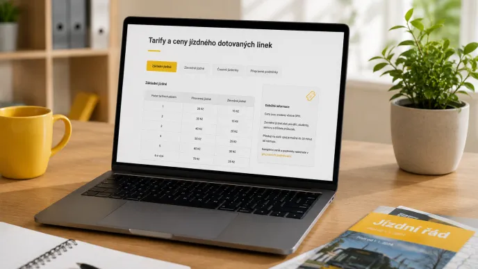 Tarify a ceny jízdného dotovaných linek